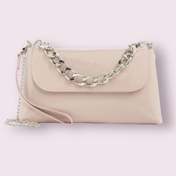 Steve Madden Handbags - Steve Madden BShine Patent Crossbody in Pink